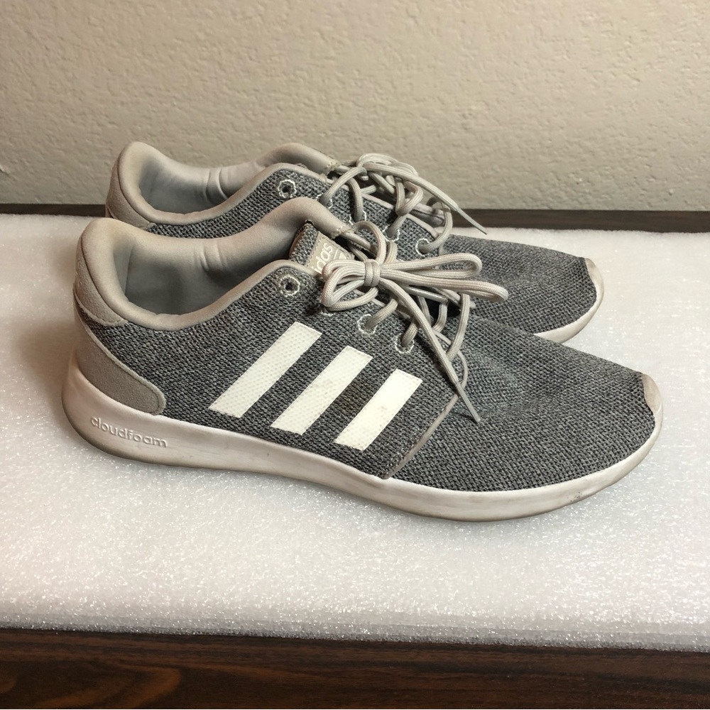 adidas Women's Cloudfoam QT Racer Athletic Running Shoes Grey Size 8